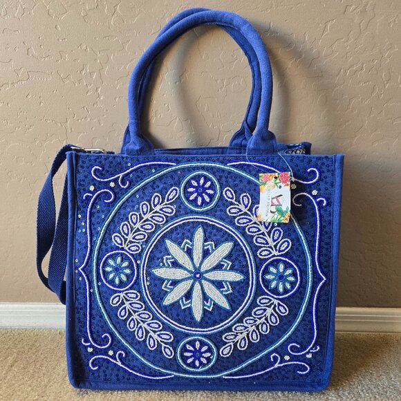 America & Beyond Handbags - NWT Limited Edition Embellished Tote Sequined Beaded America & Beyond